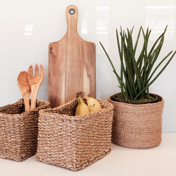 Rosecliff Heights 3 Piece Jute Basket Set & Reviews Wayfair